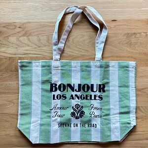 Sezane Tote Bag Striped Canvas Los Angeles
